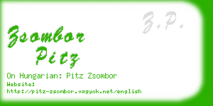 zsombor pitz business card